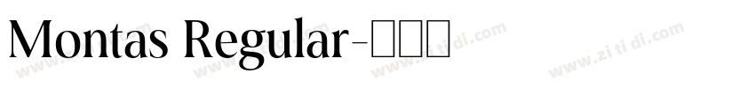 Montas Regular字体转换